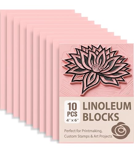Plancha De Linóleo KREUL Para Grabado - Formato A4, Color Marrón, Para Hacer Sellos