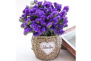 SAIPRO Dried Flowers Sea Lavender Bouquet - 12 inch Real 100% Natural 1600+ Purple Statice Flowers, Dried Lavender Bundle for Arrangements, Home Decor, Wedding, DIY Party (Purple)