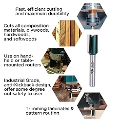 MNA 15/32" (Dia.) Double Flute Straight Bit with