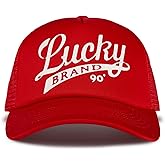 Lucky Brand Trucker Hat | Snapback | Adjustable | Mesh Back | Retro | Baseball Cap | Golf | Fishing | American Heritage