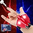 Web Launcher String Shooters Toy,Web Shooters - Magnetic Induction Light, Rope Launcher - Can Grab Small Objects, Super Hero Launcher Gloves Wrist Toy Cosplay Launcher Bracers Accessories (Red)