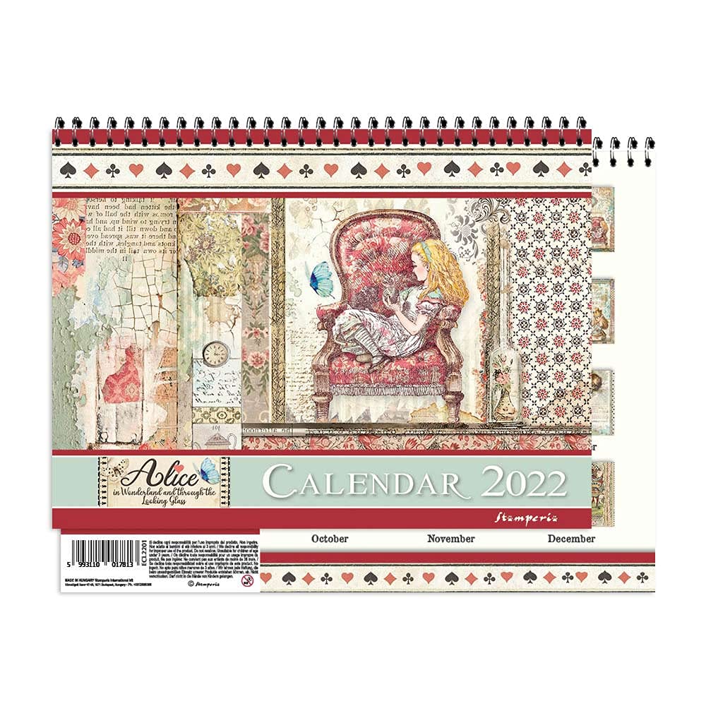 Stamperia International Stamperia-Alice Calendar-2022, Mixed Colours, one Size