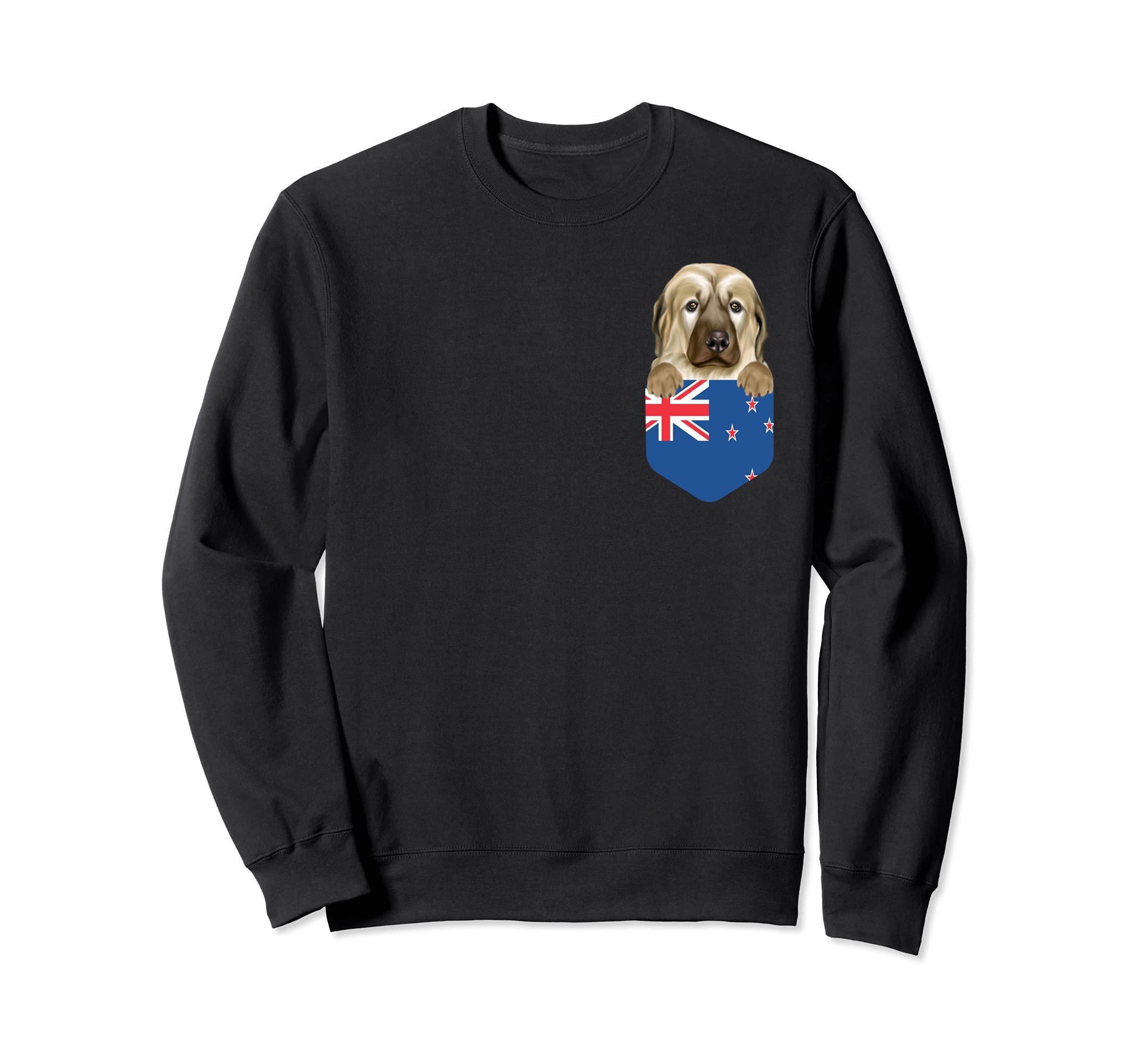New Zealand Flag Anatolian Shepherd Dog Dog In Pocket Sweatshirt