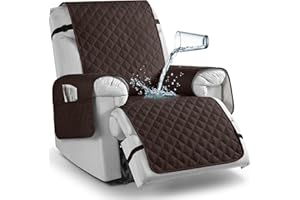 TAOCOCO Non-Slip Recliner Chair Cover Sofa Slipcover, Pet Cover for Small Recliner Chair with Elastic Straps, Washable Reclining Chair Cover Recliner Furniture Protector (23'' Small, Chocolate)