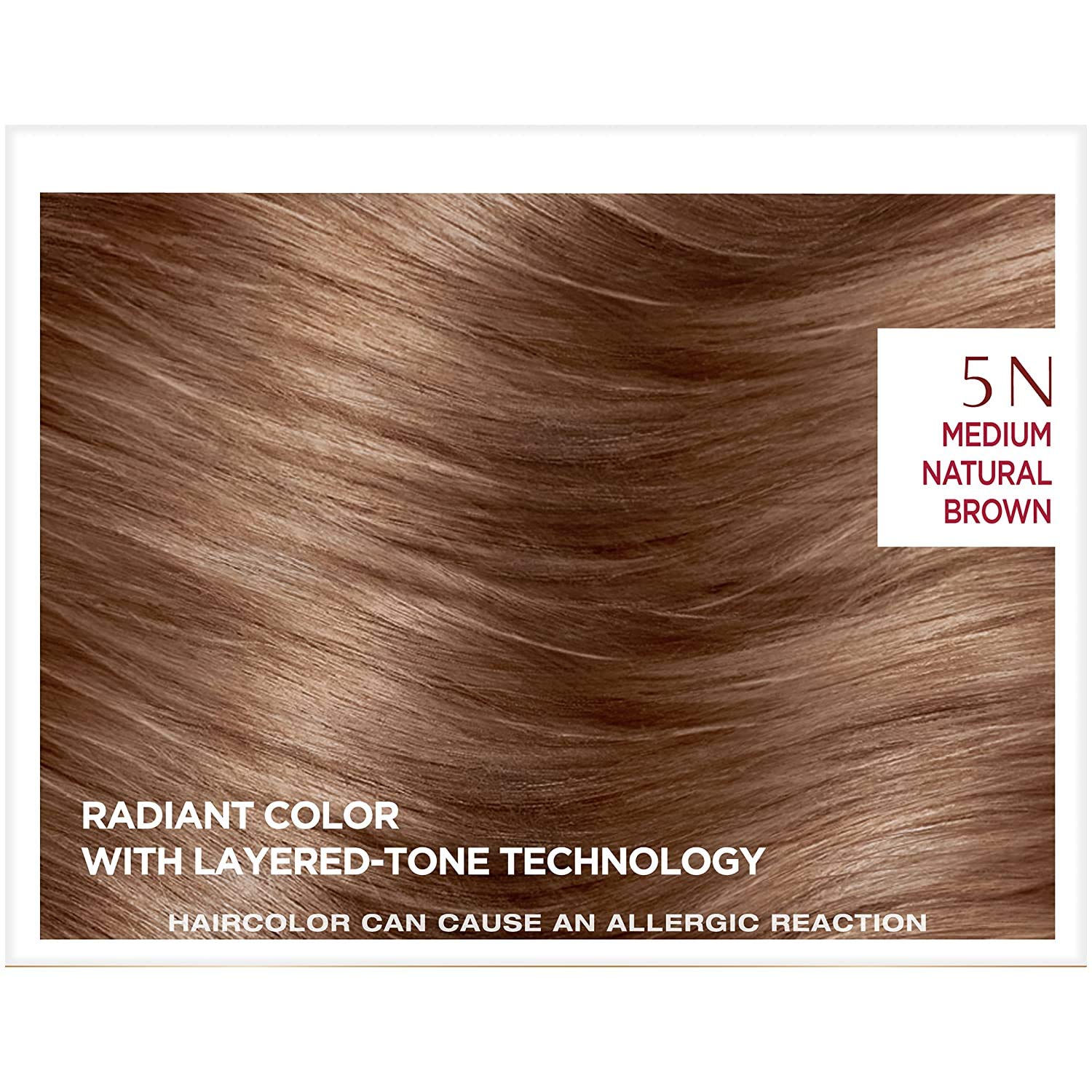 L'Oreal Paris ExcellenceAge Perfect Layered Tone Flattering Color, 5N Medium Natural Brown