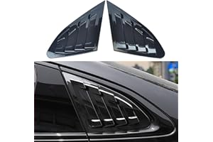 SMART REPAIRBOY for Chevy Malibu 2016-2025 Rear Side Window Louvers, Racing Style Louvers Air Vent Scoop Shades Cover Blinds 1Pair - Glossy Black