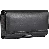 PU Leather Phone Holster for Samsung S25 Plus S24+ S23+ S25 FE S24 FE S23 FE S21 FE, Galaxy A35 A15 A25 A55 A54 A53, iPhone 15 14 13 12 Pro Max, OnePlus N20 5G, Cell Phone Case Belt Clip Pouch Holder