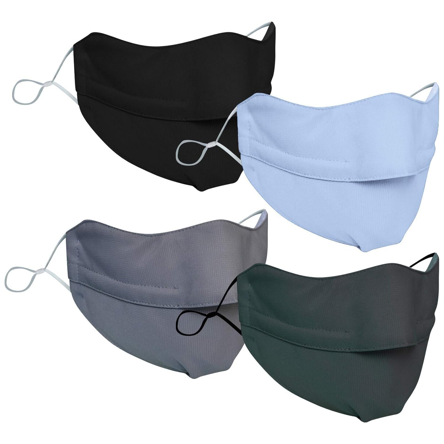 4PCS AntiFog Face Mask for Glasses Wearers with Nose Bridge Breathable