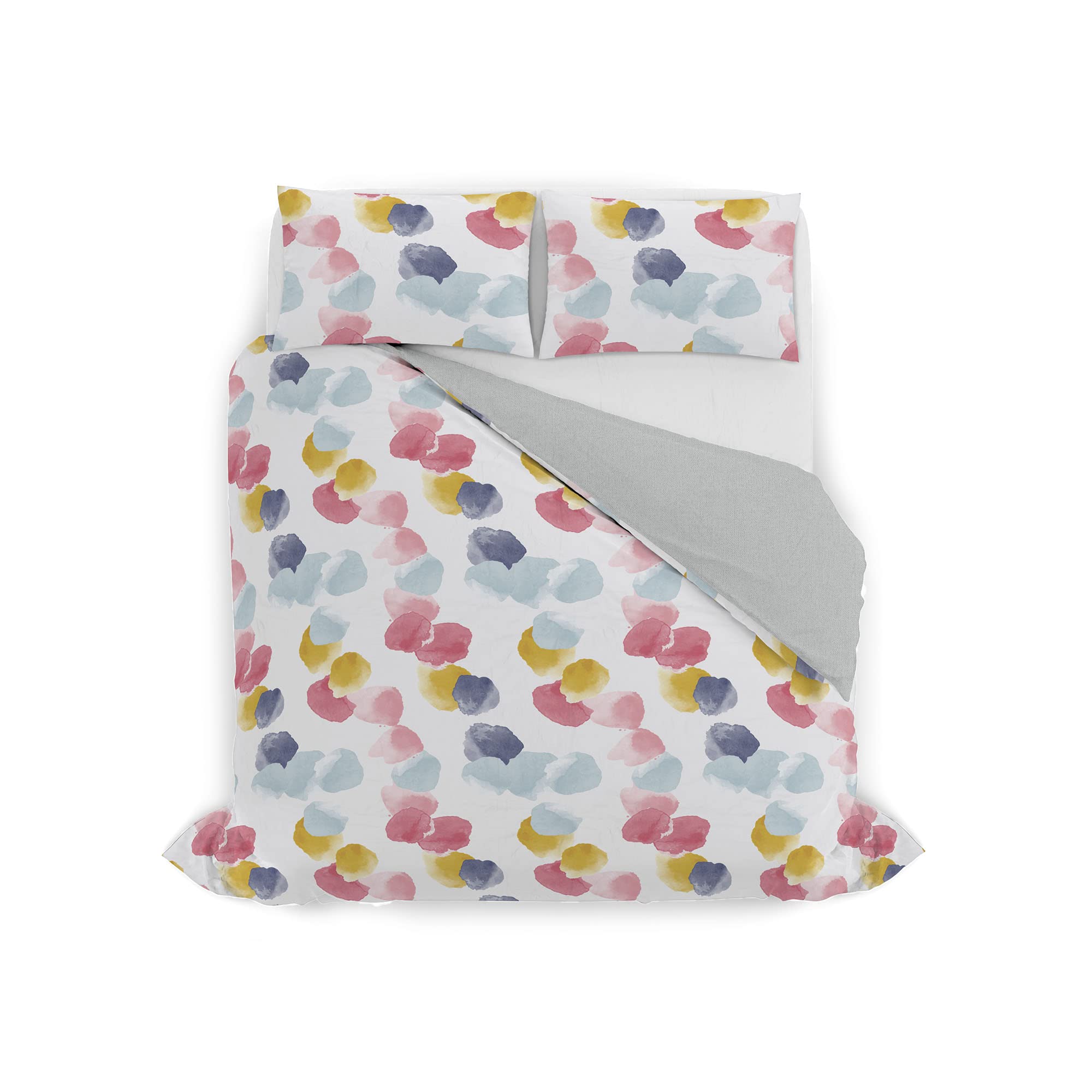 Italian Bed Linen Watercolor Duvet Cover Set, 02, Double