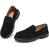 BEAUSEEN Women's Suede Penny Loafers Casual Lightweight Slip On - Comfortable Walking Shoes,Chic Flat for Work & Travel
