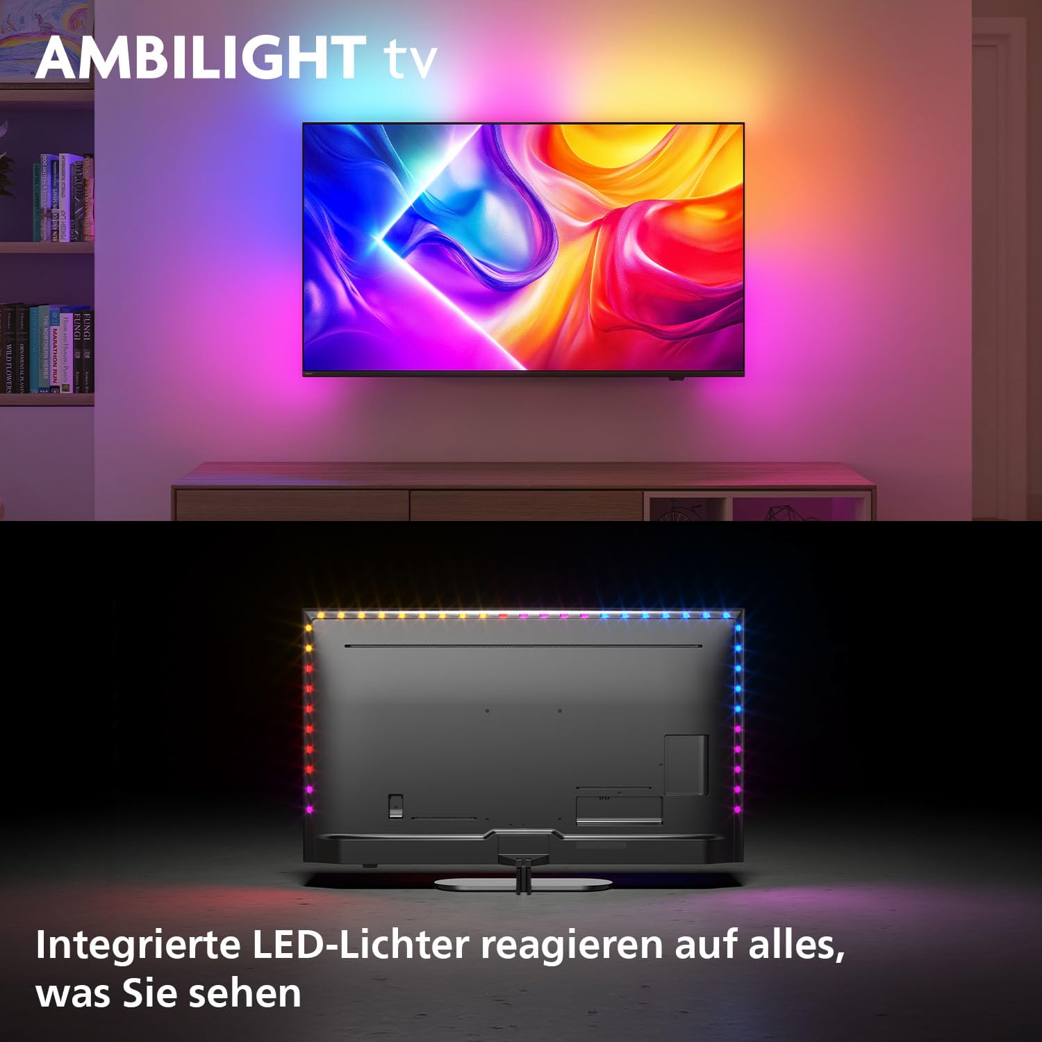 Philips Ambilight 'The One' 75PUS9000 4K QLED Smart TV - 75 Zoll Display mit P5 Perfect Picture Engine Ultra HD, Titan OS, Dolby Vision und Dolby Atmos Sound 2