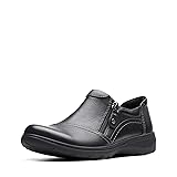 Clarks Women's Carleigh Ray Oxford, Black Leather, 10