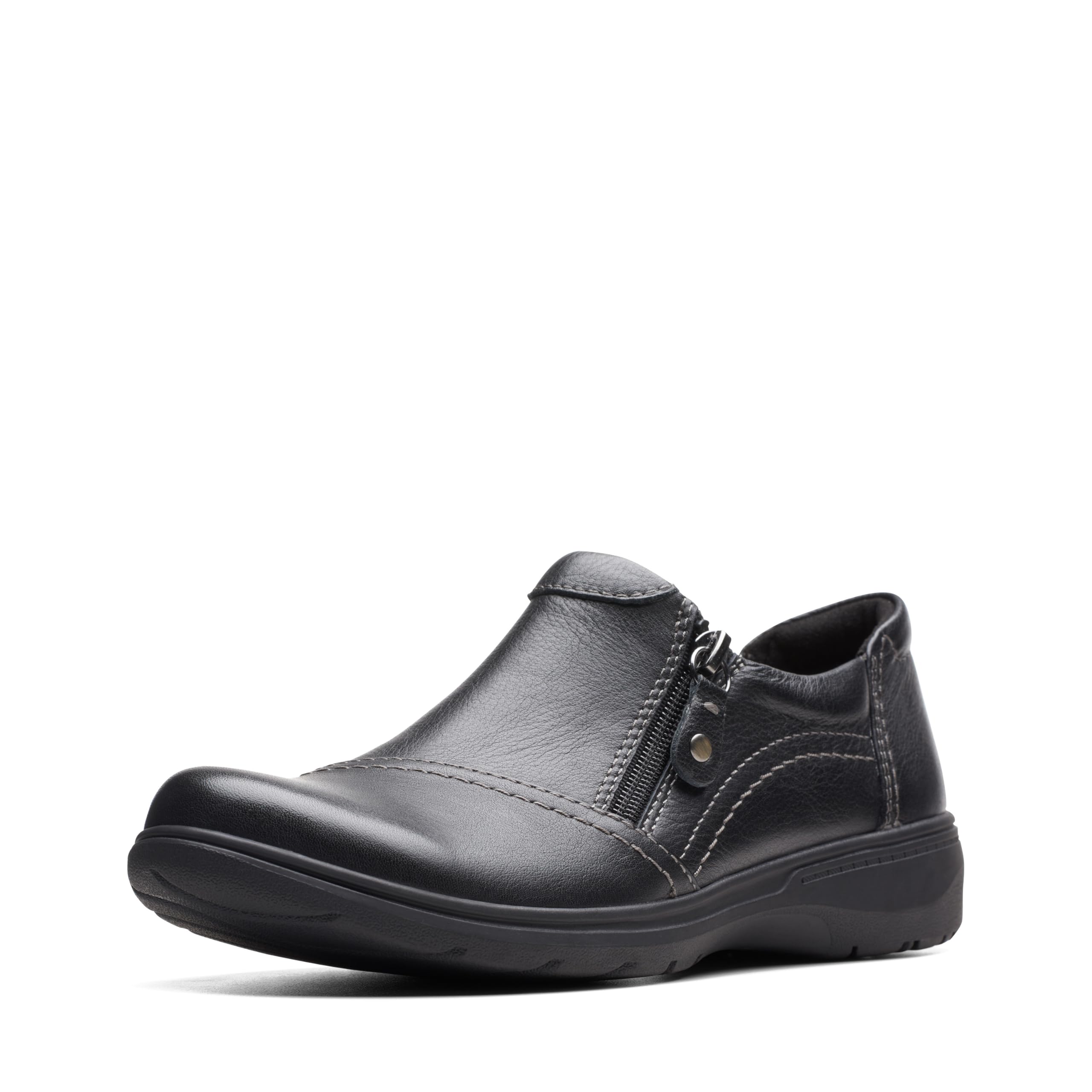 Clarks Black's Carleigh Ray Oxford, Black Leather, 8 Medium US Image