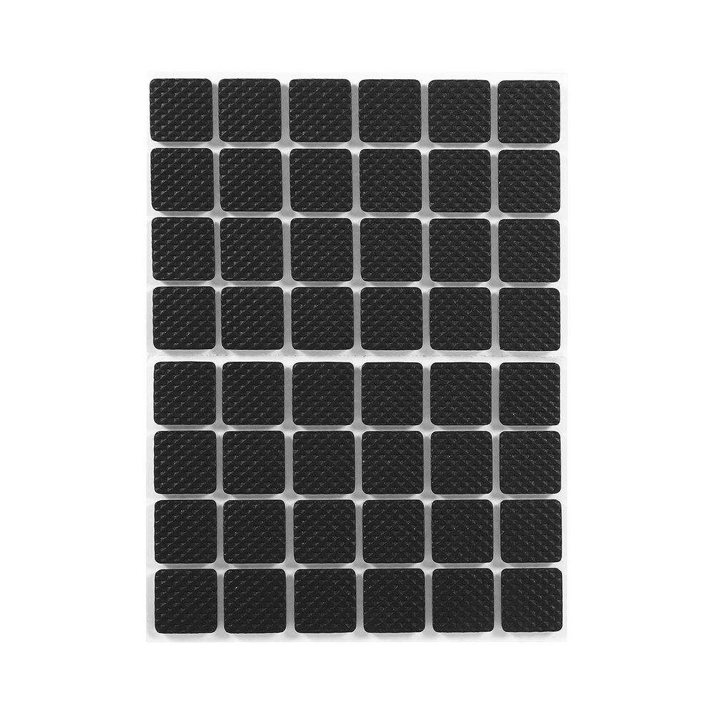 48Pcs Square Black Non-Slip Self Adhesive Rubber Feet Pads Protectors Furniture for Cabinets Small Appliances Electronics Picture Frames Furniture Drawers Cupboards