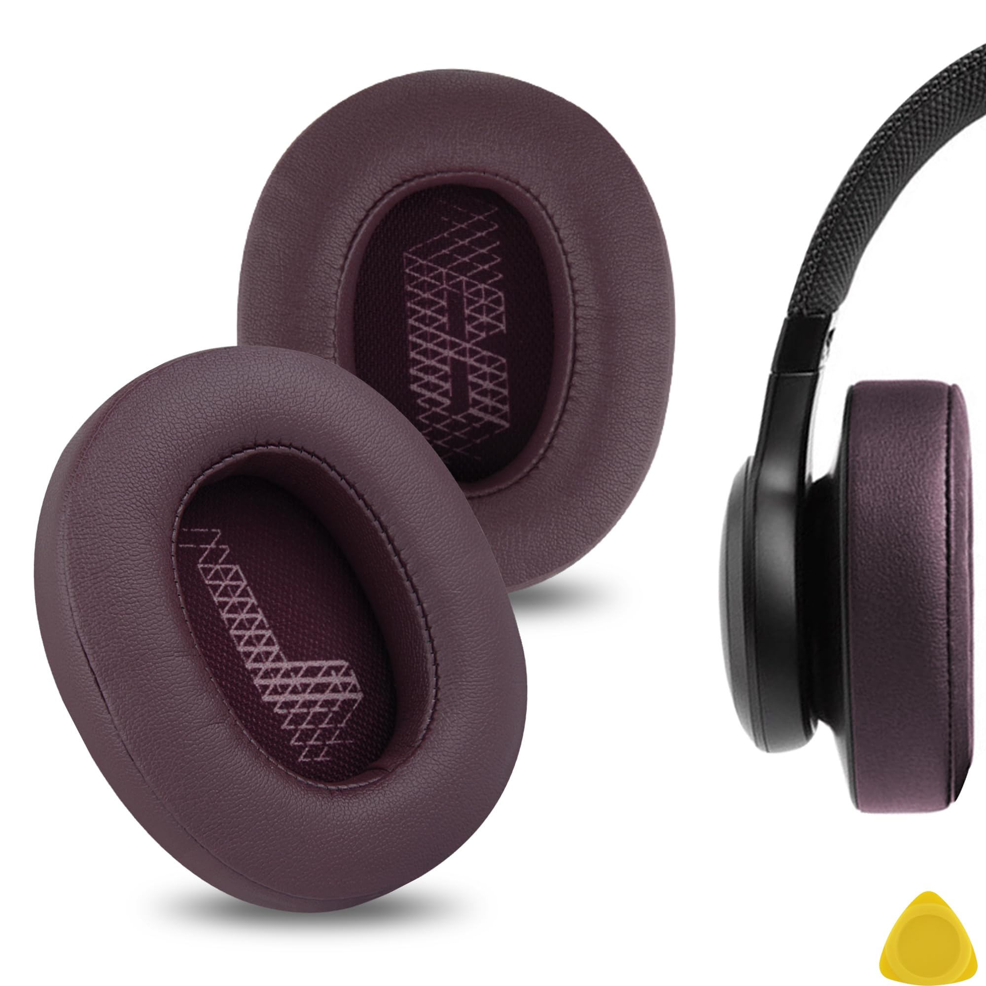 Geekria Replacement Ear Pads for JBL LIVE 500BT Headphones Ear Cushions, Repair Parts (Red)