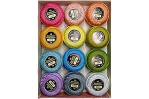 Wonderfil Eleganza #8 Perle Cotton Embroidery Thread Sampler Collection, Pastels"