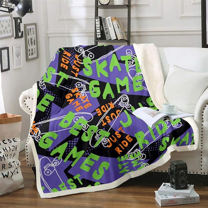 Hip Hop Blankets and Throws Kids Boys Teens Hippie Graffiti Blanket