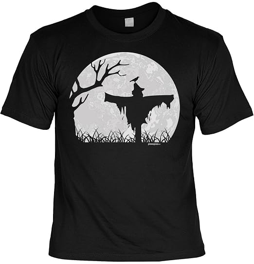 Halloween T Shirt Vogelscheuche Im Vollmond Gruseliges