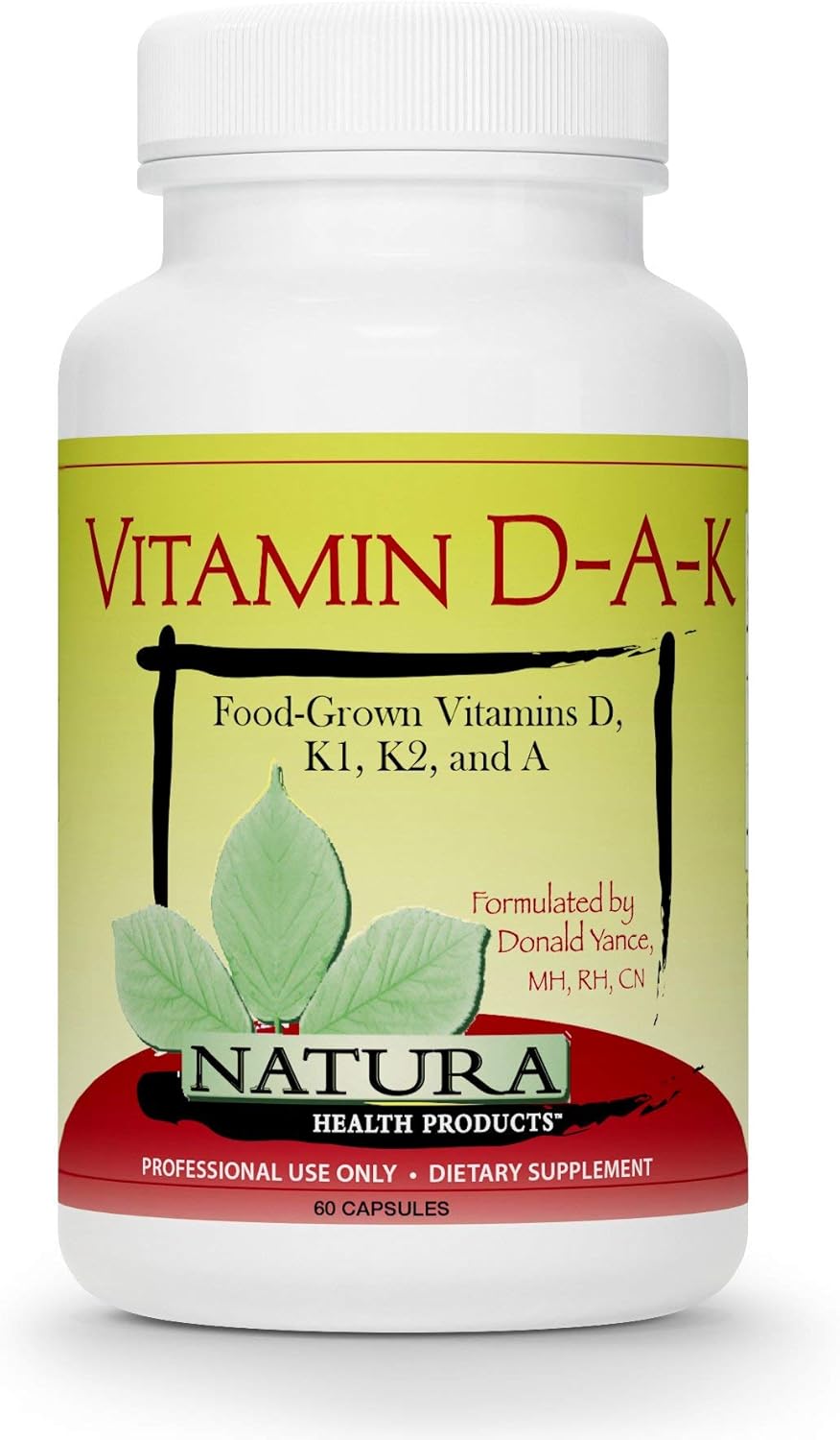 Natura Health Products - Vitamin D-A-K, Bone, Heart and Vision Supplement - with Strength Supporting Vitamins D3 5000 IU, K1, K2, and Vitamin A from Carotenoids- 60 Capsules: Health & Personal Care