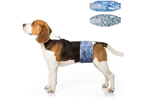 Dono Dog Diapers Male Disposable Male Dog Wraps, 48 Count Wider Doggie Puppy Diapers, Male Belly Bands, Super Absorbent, Leak