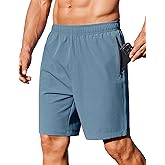 COOFANDY Men's Gym Workout Athletic Shorts Running Jogger Quick Dry Lightweight Shorts with Zipper Pockets