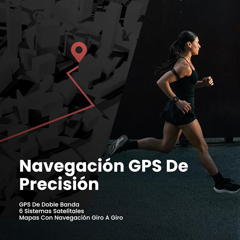 Balance 3 Reloj Inteligente GPS 48mm, Pantalla AMOLED 1,5" Cristal Zafiro, NFC, batería de 21 días, Linterna, 64 GB de Almacenamiento, mapas, HYROX, para Android e iPhone, Titanio