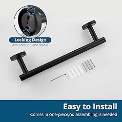 Sayayo Matte Black Hand Towel Holder for