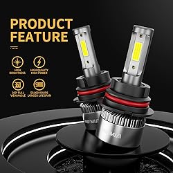 MIFMIA 9007 LED Bulbs, 40000LM 800% Brighter 6500K
