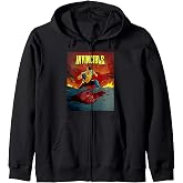 Invincible &amp; Omni-Man Bloody Reflection Poster Zip Hoodie