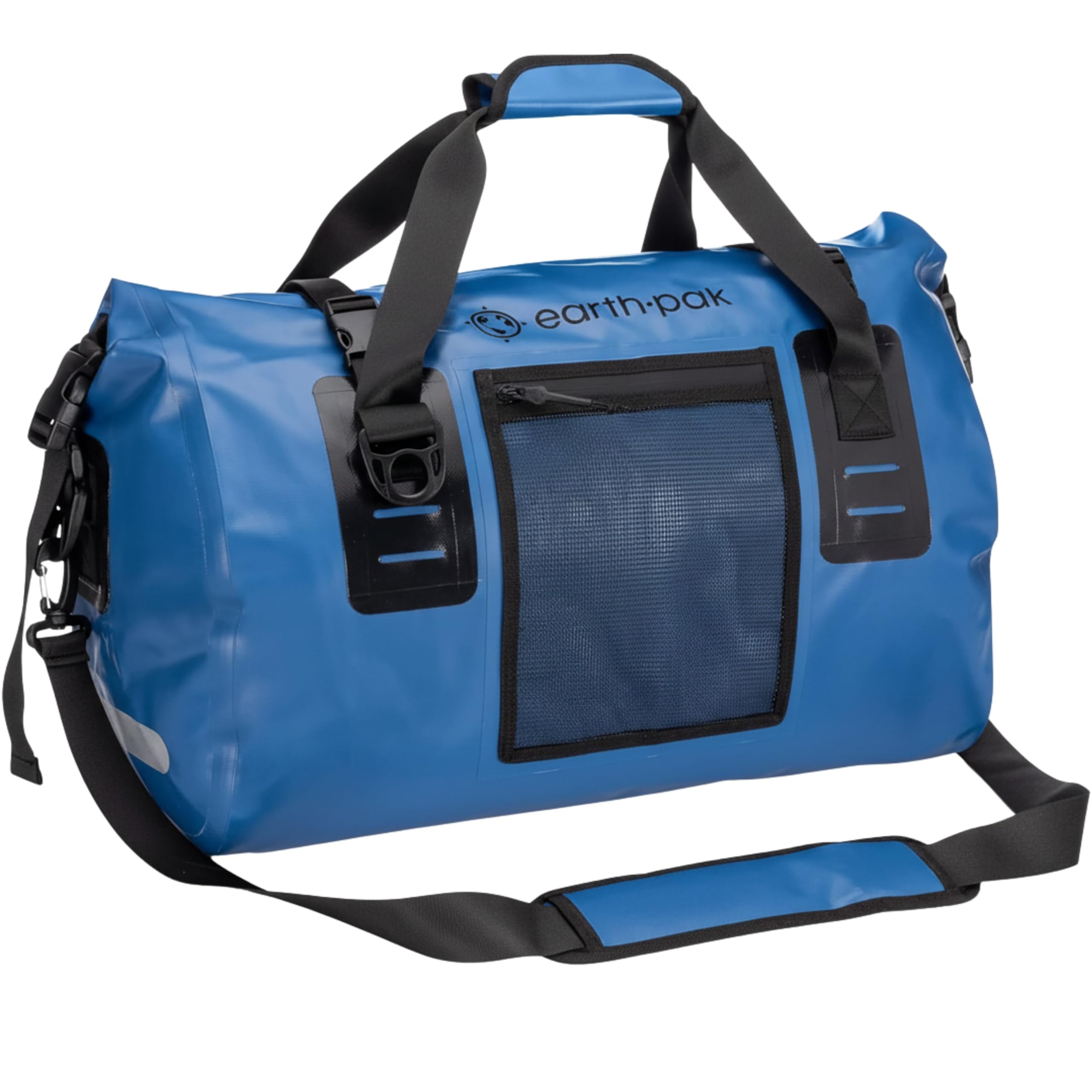Earth Pak Waterproof Duffel Bag - Perfect for Any Kind of Travel, Lightweight, Large Storage Space, Durable Straps and Handles, Heavy Duty Material to Keep Your Gear Safe, Blue, 120L