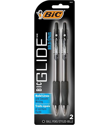 Amazon.com : BIC Glide Bold Black Ballpoint Pens, Bold Point (1.6
