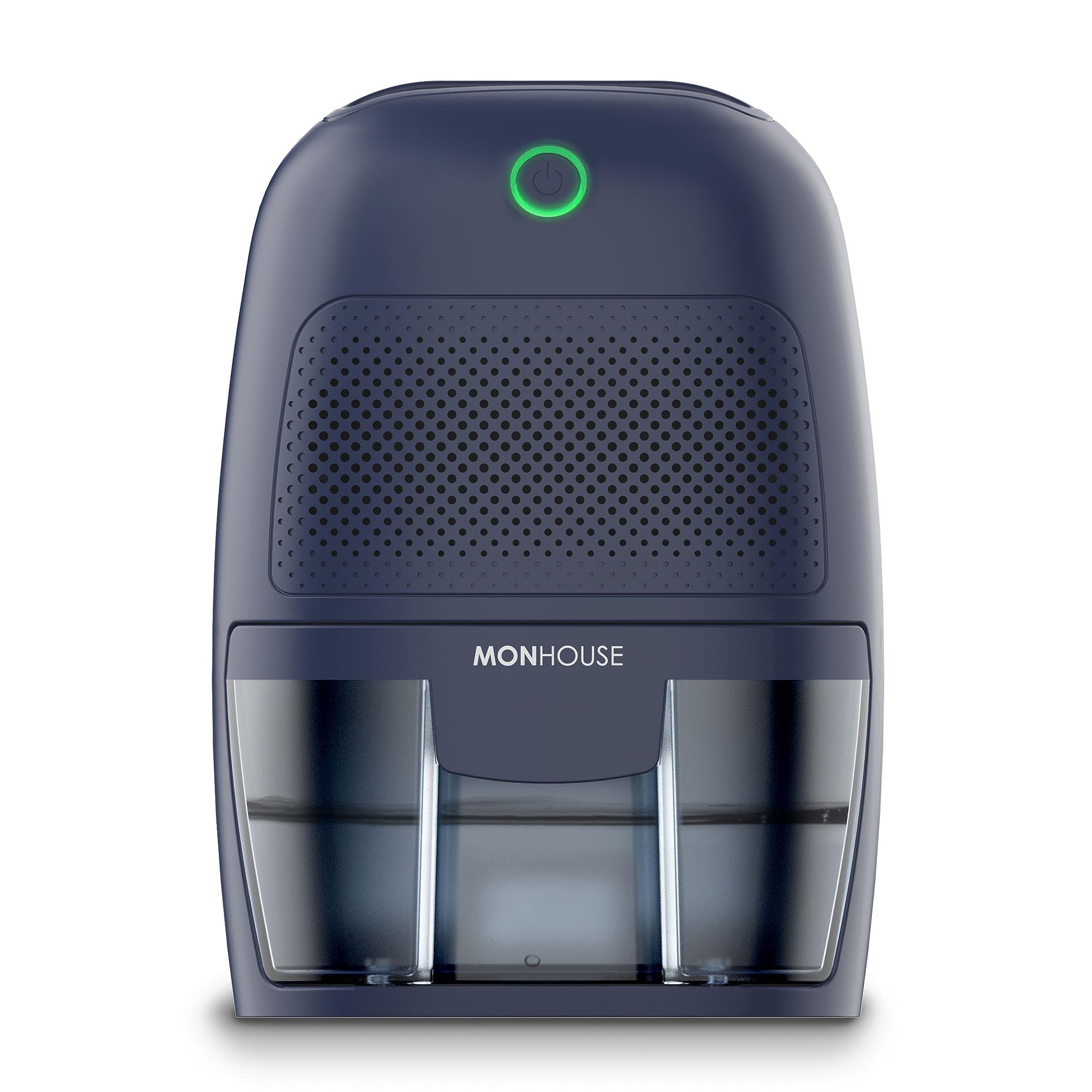 MONHOUSE Dehumidifier 600ml Portable, Compact & Quiet Moisture Absorber - Mini Air Dehumidifier for Home, Bedroom Damp, Car, Office, Garage, Caravan & Basement - Electric Mould Remover - Navy