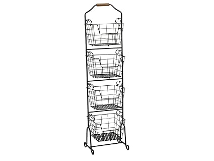 Gourmet Basics By Mikasa 5228872 Ferme 4 Tier Metal Floor Standing