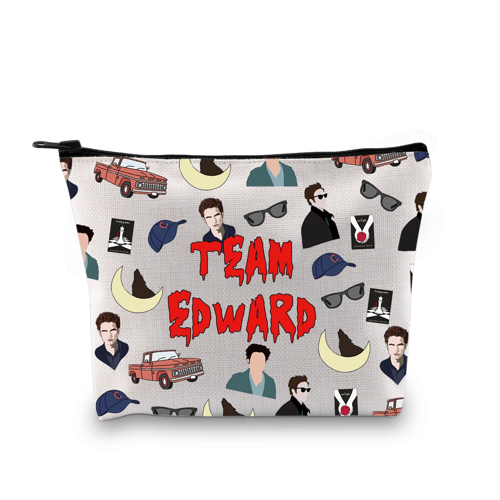 Edward Makeup Bag Vampire Lover Gift Team Edward Cosmetic Bag Vampire TV Series Merchandise Gift (Team Edward)