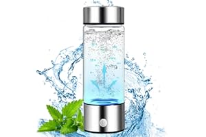 HOIUTER Hydrogen Water Bottle, 2024 Upgraded Rechargeable Portable Hydrogen Water Machine Generator, 3 Min Quickly Hydrogen Water Ionizer Machine Bottle for Home Office Travel (Silver HydrogenBottle)