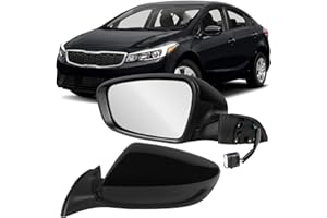 Side Mirror Compatible with Kia Forte 2017 2018 SX/S/EX/LX Door Mirror Assembly w/Heated/Manual Folding/Power glass,Replace K