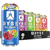 RYSE Fuel Energy Drink - Variety Pack - Sugar Free, Gluten Free & Vegan - 200mg Natural Caffeine, Taurine & Choline for Focus & Energy - No Artificial Colors - 16 fl oz Cans (12-Pack)