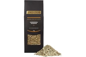 Twinings Lemongrass & Peppermint Loose Leaf Infusion Herbal Tea, 2.65 Ounce (75g) Pouch, Naturally Caffeine-Free, Enjoy Hot or Iced