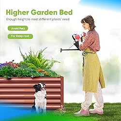 Quictent Galvanized Raised Garden Bed Metal Planter