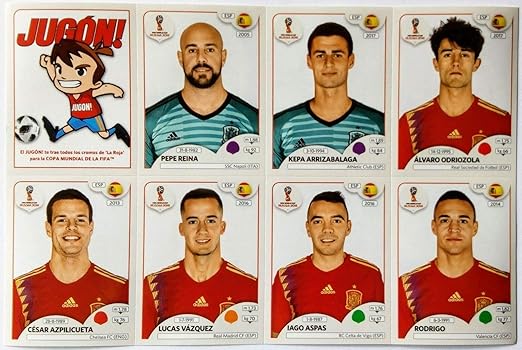 Jugón PANINI Set Completo CROMOS Extras Spain 2018 FIFA World Cup Rusia ESPAÑA: Amazon.es: Juguetes y juegos