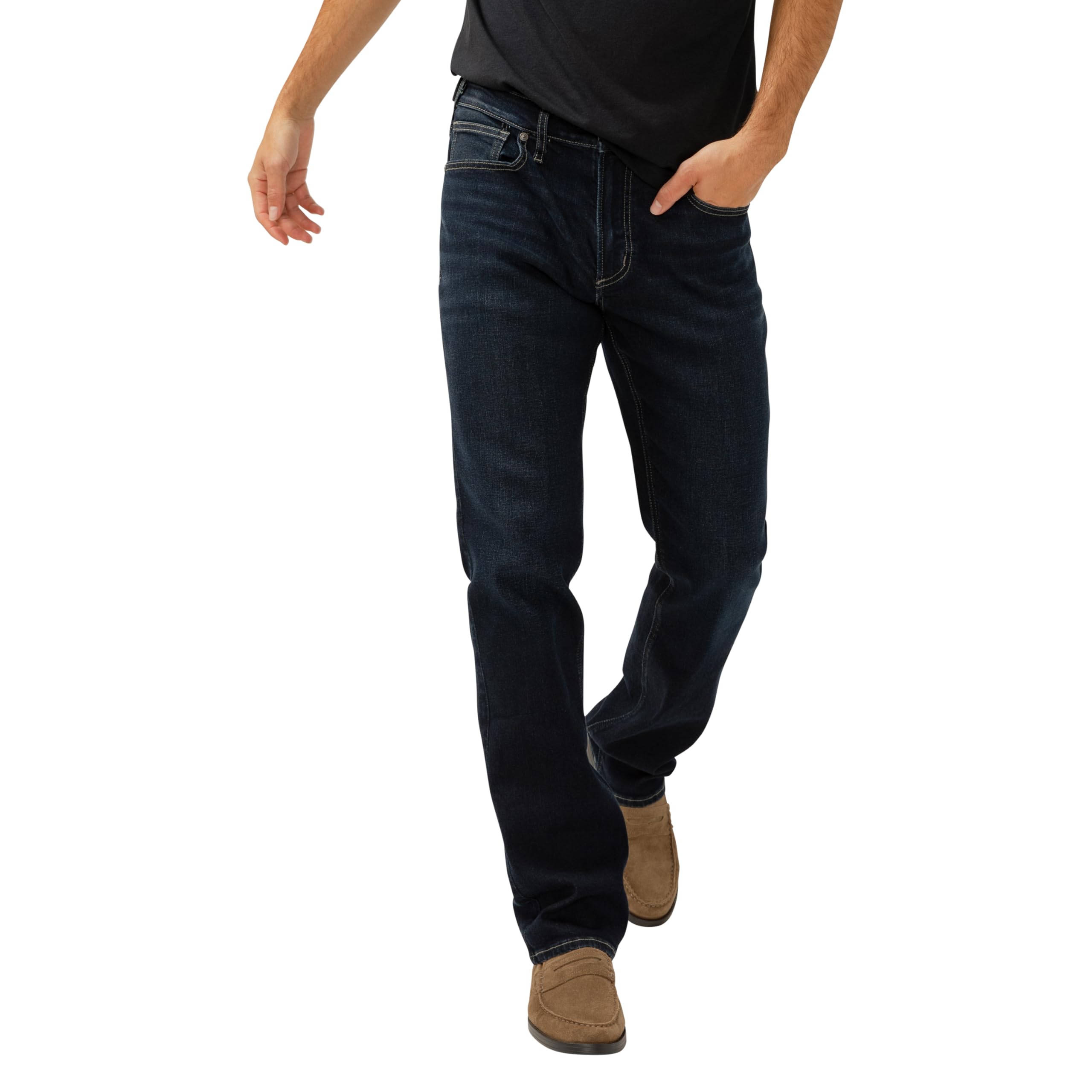 Silver Jeans Co. Men's Grayson Classic Fit Straight Leg Jeans, Radio, 30W x 34L Image