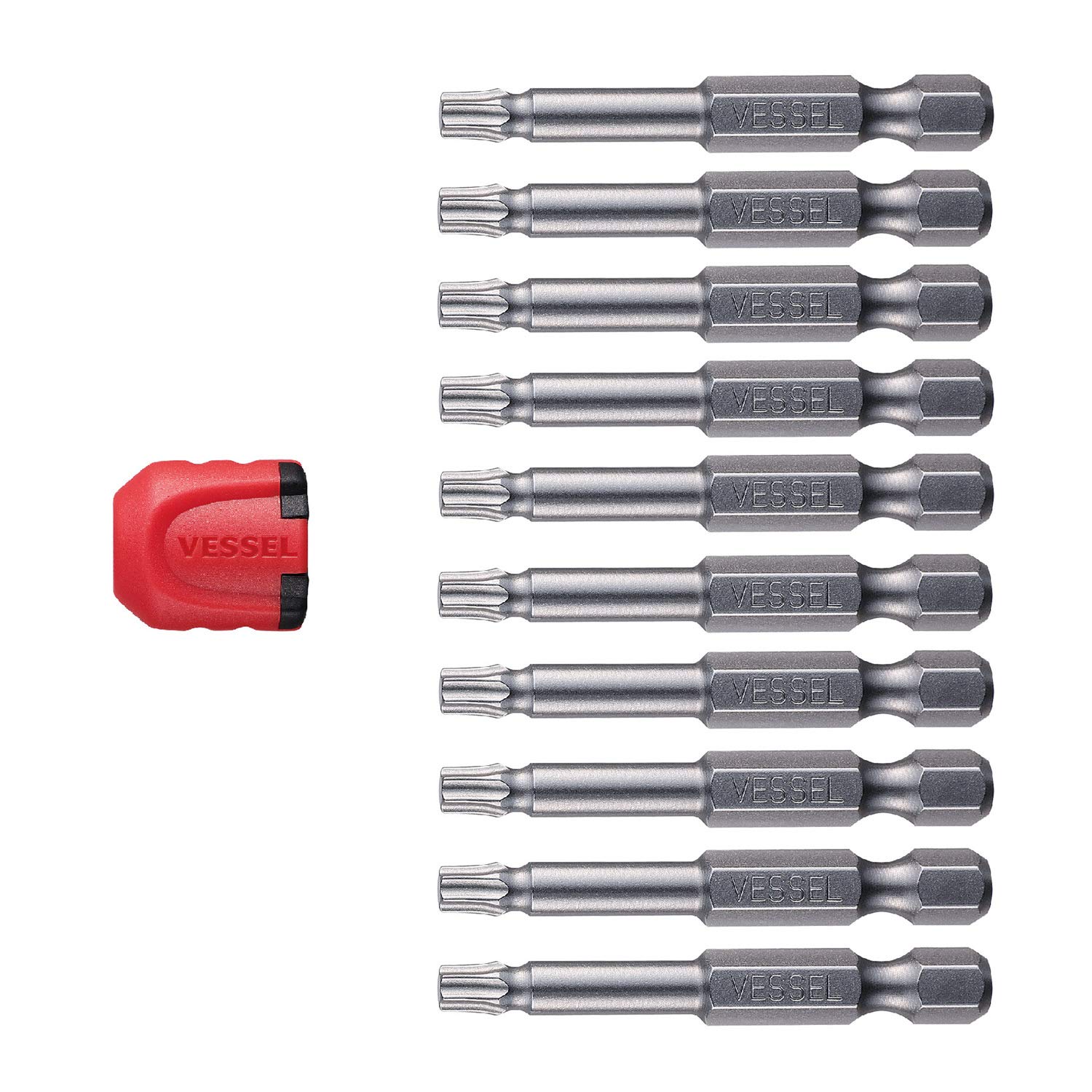 VESSEL EMGETX2550P10T Neck Torsion Torx Bit Set T25 50 mm (Pack of 10)