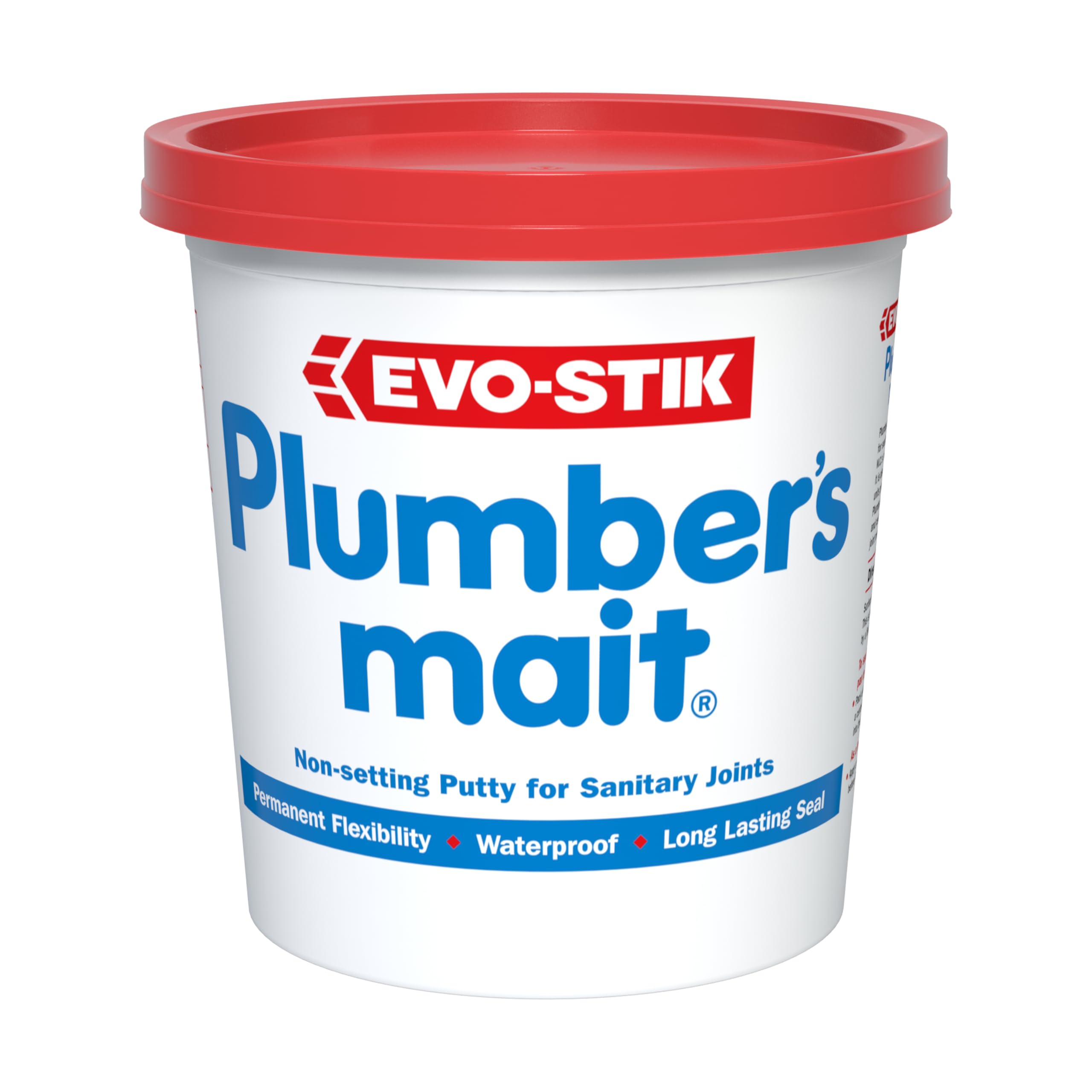 EVO-STIK Plumber's Mait 750g - Non-Setting Putty for Sanitary Joints - Permanant Flexibility - Waterproof