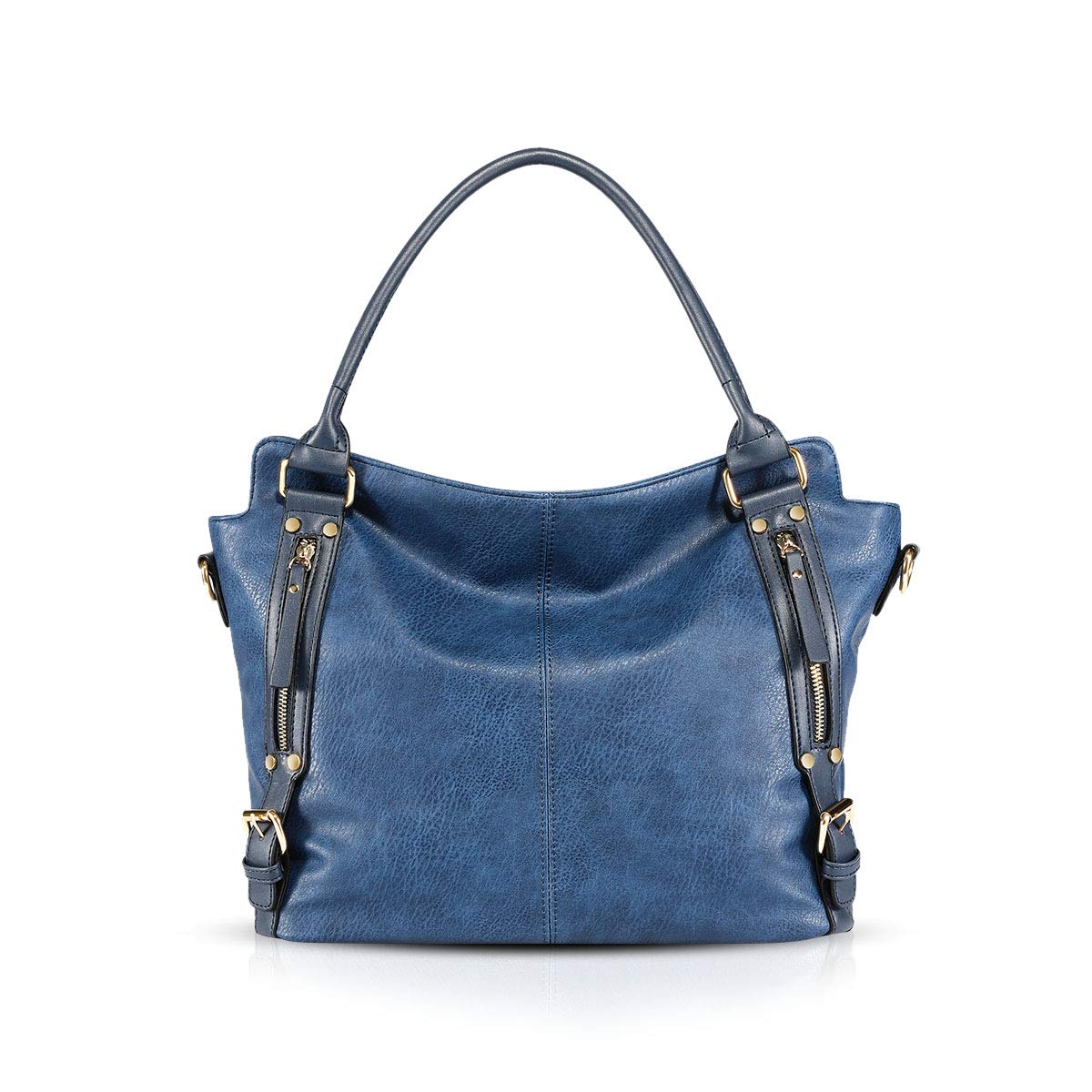 NICOLE & DORIS Woman Handbags Stylish Women Hobo Shoulder Bags Large Capacity Crossbody Bags PU Leather Blue