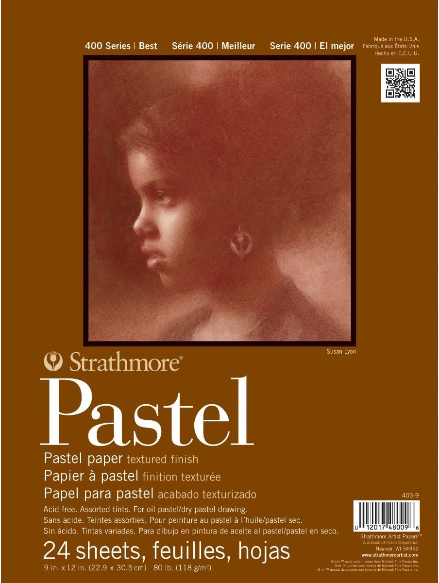 Strathmore 403-9 Assorted Color Pastel Paper Pad 9 x 12 24 Sheets