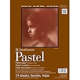 Strathmore 403900 Assorted Color Pastel Paper Pad 9" x 12", 24 Sheets