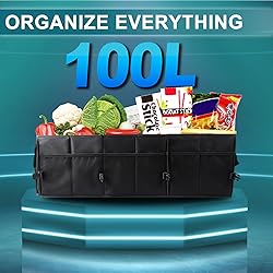 Sposuit Extra Large Trunk Organizer 98L Collapsible