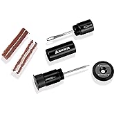 Granite Stash Tubeless Flat Tire Repair Kit (Black) | 6061 alloy, hides inside handlebar, reamer and 4 plugs in two sizes, fits 18mm-plus bar bore, 35g, 22 and 30mm end caps