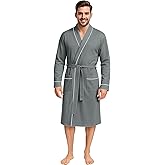 NY Threads Men's Robe Cotton Blend Knit Bathrobe