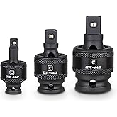 Capri Tools Premium Impact Universal Joint Set, CrMo, 3-Piece